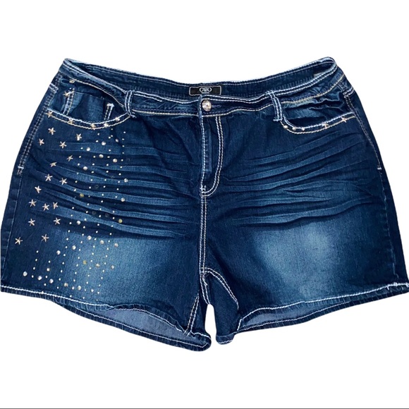 Cato Pants - Cato Women’s Sz 24W Stars and Strips Jean Shorts